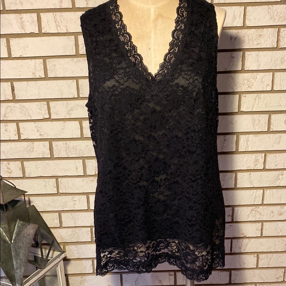 Covington Black Lace Blouse